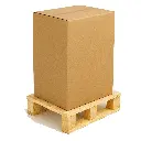 Palette carton 0,5m3 de bûches de 30cm