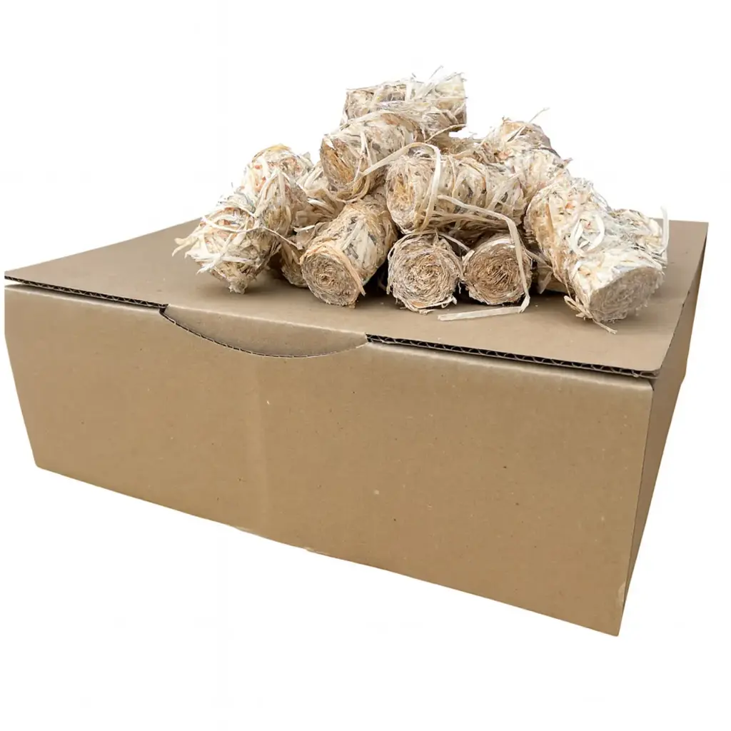 Allume-feux naturel laine de bois et cire végétale - Boîte de 100 pièces