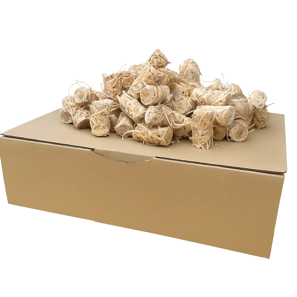 Allume-feux naturel laine de bois et cire végétale - Boîte de 260 pièces