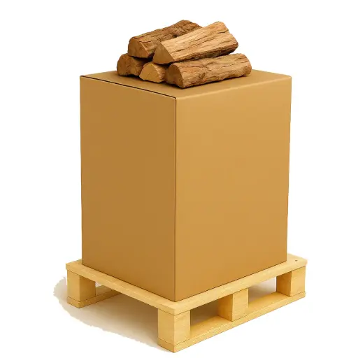 [PAL-CAR-30-ESEC-B05] Bois de chauffage 30cm - Palette carton 0,5m3 - Bûches extra sèches (étuvées) - 0,8 stères