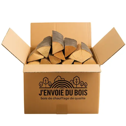 [CAR-25-ESEC-G] Bois de chauffage 25cm - Carton 35 litres neutre - Bûches extra sèches (étuvées)