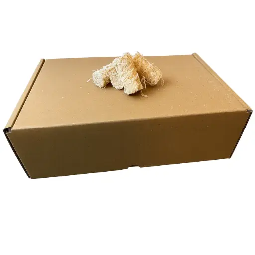 [CAR-ALF-N-170] Allume-feux naturel laine de bois et cire végétale - Boîte de 170 pièces