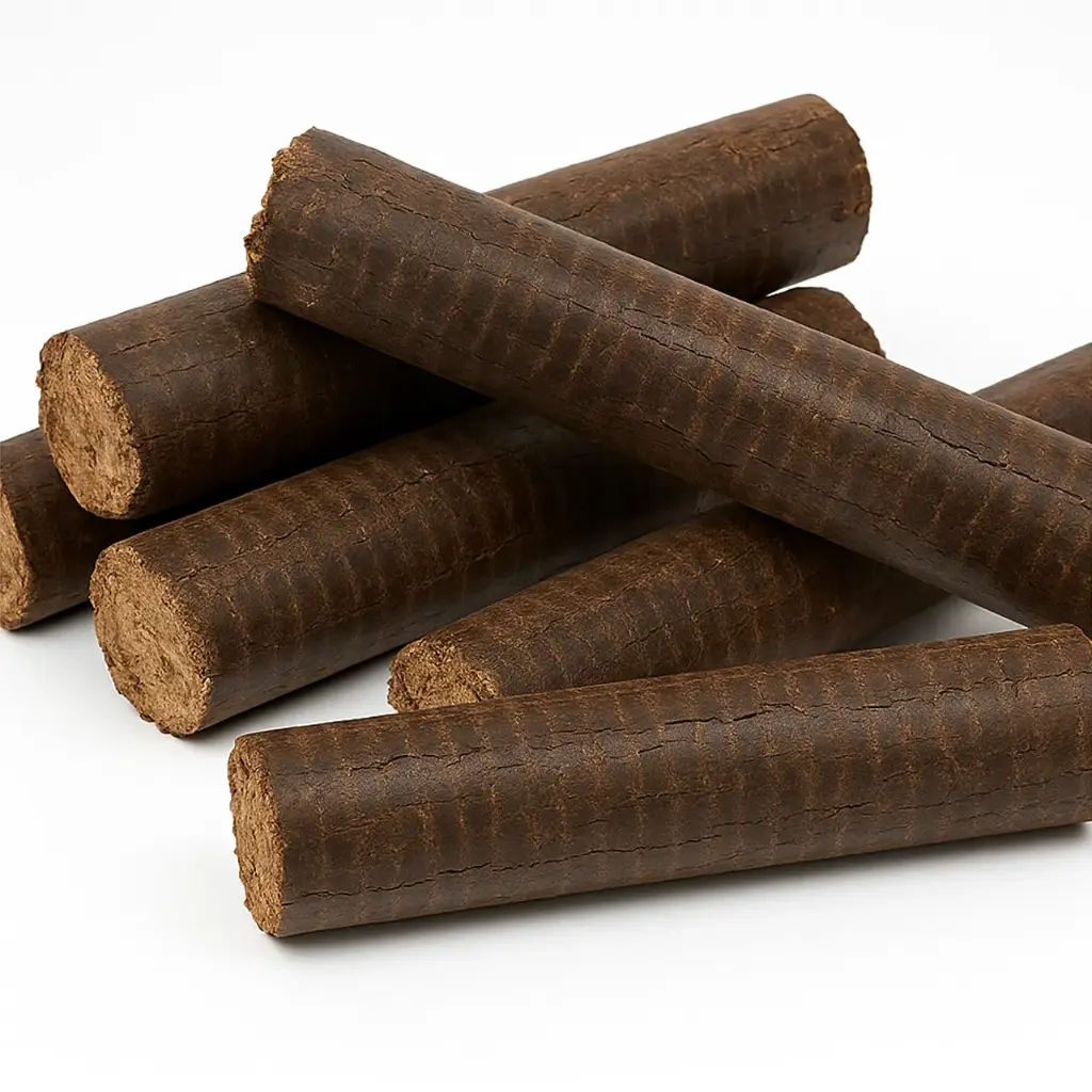 Bûches de bois densifiées rondes 30cm - Pack de 10 - J'envoie du bois