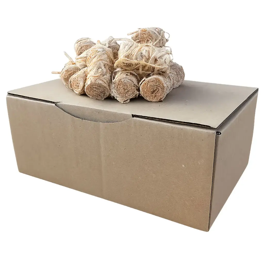 Allume-feux naturel laine de bois et cire végétale - Boîte de 60 pièces