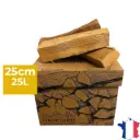 Bois de chauffage 25cm - Joli Carton de 25 litres - Bûches extra sèches (étuvées)