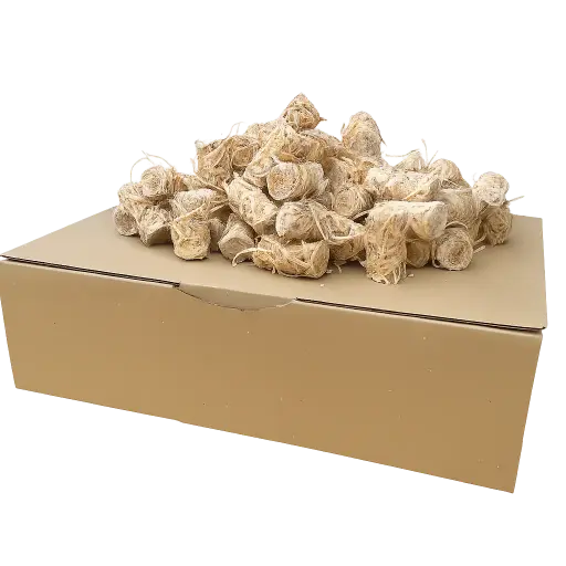 [CAR-ALF-N-260] Allume-feux naturel laine de bois et cire végétale - Boîte de 260 pièces